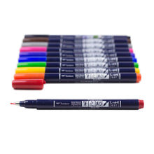 Load image into Gallery viewer, Tombow - Fudenosuke Colors Calligraphy Brush Pens - 10-Pack