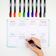 Load image into Gallery viewer, Tombow - Fudenosuke Colors Calligraphy Brush Pens - 10-Pack