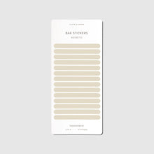 Load image into Gallery viewer, Cloth & Paper - Bar Planner Sticker Set: Vol. 2 | Angora/Ristretto/Cortado/Nori