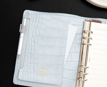 Load image into Gallery viewer, Filofax Classic Croc A5 Silver Mist