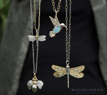 Load image into Gallery viewer, Waxing Poetic Fly Lightly Hummingbird Pendant