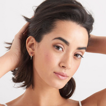 Load image into Gallery viewer, Ania Haie Opal Colour Raindrop Silver Hoop Earrings