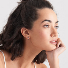 Load image into Gallery viewer, Ania Haie Silver Modern Beaded Hoop Earrings