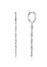 Load image into Gallery viewer, Ania Haie Silver Glow Drop Huggie Hoops