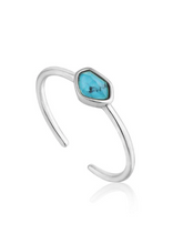 Load image into Gallery viewer, Ania Haie Turquoise Adjustable Silver Ring