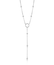 Load image into Gallery viewer, Ania Haie Sterling Silver Rhodium Plated Modern Circle Y Necklace