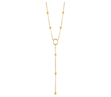 Load image into Gallery viewer, Ania Haie Sterling Silver Rhodium Plated Modern Circle Y Necklace