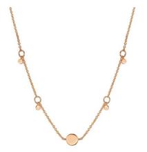Load image into Gallery viewer, Ania Haie Rose Gold-Plated Sterling Silver Geometry Drop Discs Necklace