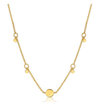 Load image into Gallery viewer, Ania Haie Geometry Gold-Plate Drop Discs Necklace