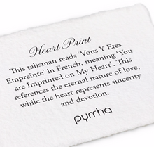 Load image into Gallery viewer, Pyrrha Heart Print Talisman