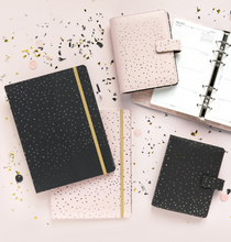 Load image into Gallery viewer, Filofax Confetti A5 Refillable Notebook in Charcoal