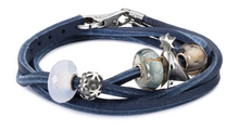 Load image into Gallery viewer, Trollbeads Leather Bracelet Blue