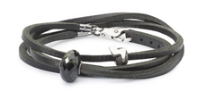 Load image into Gallery viewer, Trollbeads Leather Bracelet Black