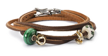 Load image into Gallery viewer, Trollbeads Leather Bracelet Light/Dark Brown
