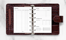 Load image into Gallery viewer, Filofax Expense Tracker refill-Pocket