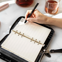 Load image into Gallery viewer, Filofax Malden Black Zippered Personal Planner-no calendar