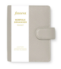 Load image into Gallery viewer, Filofax Norfolk Pocket Taupe-no calendar