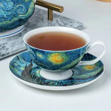 Load image into Gallery viewer, Van Gogh Starry Night Teacup and Saucer