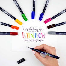 Load image into Gallery viewer, Tombow - Fudenosuke Colors Calligraphy Brush Pens - 10-Pack
