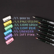 Load image into Gallery viewer, Tombow - Fudenosuke Pastel Brush Pens, 6-Pack
