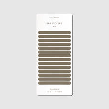 Load image into Gallery viewer, Cloth &amp; Paper - Bar Planner Sticker Set: Vol. 2 | Angora/Ristretto/Cortado/Nori

