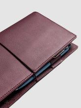 Load image into Gallery viewer, Cloth &amp; Paper - Genuine Leather Travel Notebook Cover | A5 Slim: Bordeaux
