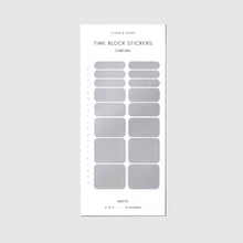Load image into Gallery viewer, Cloth &amp; Paper - Time Block Sticker Set Vol. 5: Black/Silver/Gray/Frosted Vol 5
