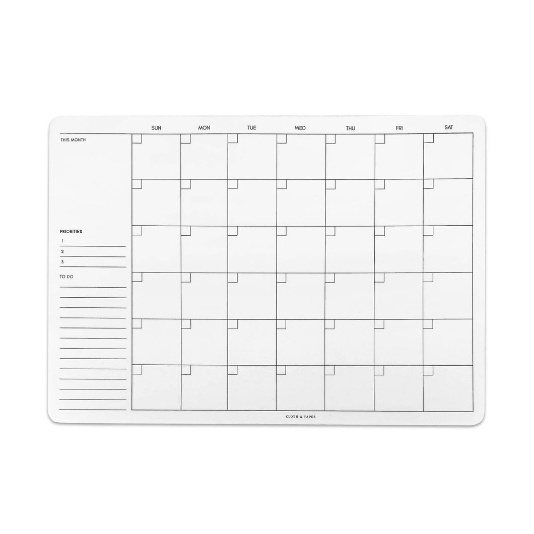 Cloth & Paper - Undated Monthly Desk Pad: Undated Monthly Desk Pad