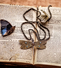 Load image into Gallery viewer, Waxing Poetic Transformative Dragonfly Pendant
