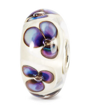 Load image into Gallery viewer, Trollbeads Ivory Violets Glass Bead
