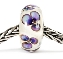 Load image into Gallery viewer, Trollbeads Ivory Violets Glass Bead
