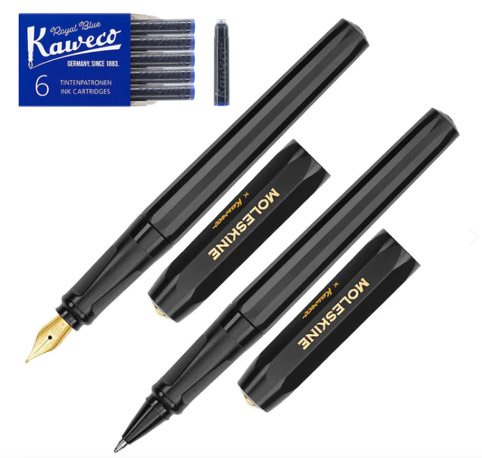 Moleskine x Kaweco Fountain Pen and Ballpen Set, Black