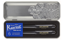 Load image into Gallery viewer, Moleskine x Kaweco Fountain Pen and Ballpen Set, Black

