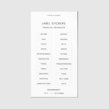 Load image into Gallery viewer, Cloth &amp; Paper - Clear Label Stickers | Financial: Clear Label Stickers | Financial
