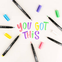 Load image into Gallery viewer, Tombow - Fudenosuke Pastel Brush Pens, 6-Pack

