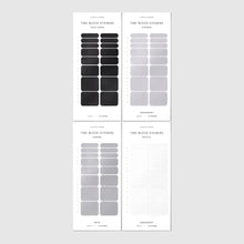 Load image into Gallery viewer, Cloth &amp; Paper - Time Block Sticker Set Vol. 5: Black/Silver/Gray/Frosted Vol 5
