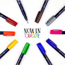 Load image into Gallery viewer, Tombow - Fudenosuke Colors Calligraphy Brush Pens - 10-Pack
