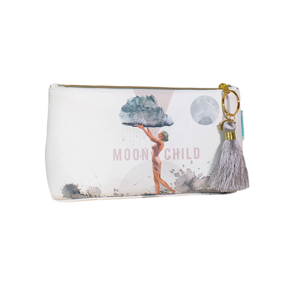 PAPAYA - Small Tassel Pouch - Moon Child