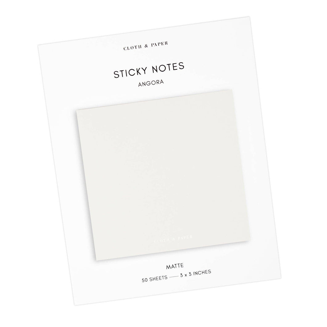 Cloth & Paper - Note Neutrality Sticky Notes-Angora