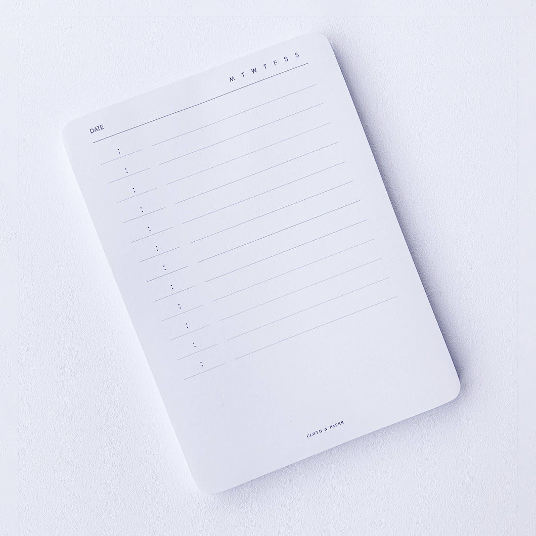 Cloth & Paper - Small Schedule Notepad
