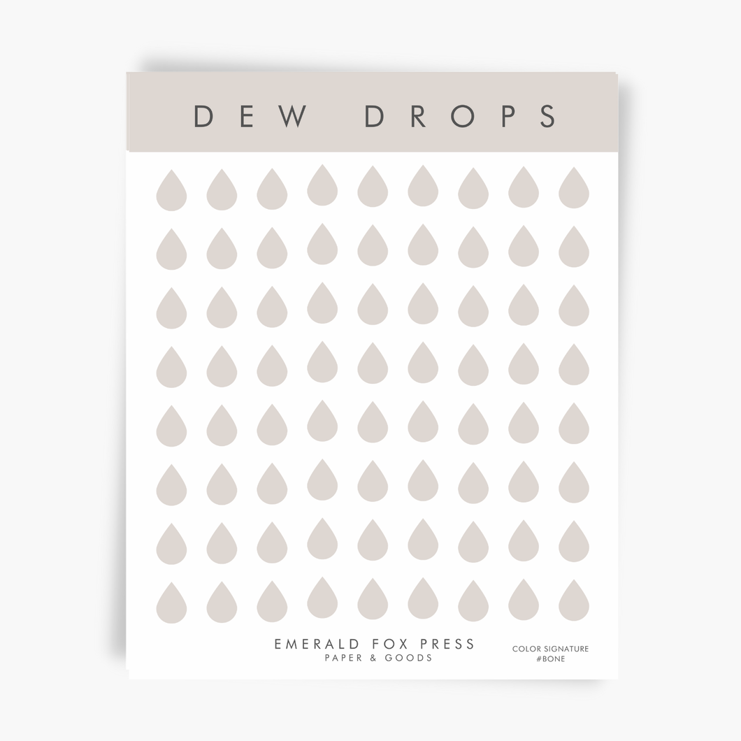 EFP - Earth Tone Highlight Dew Drops - Planner Sticker Sheet