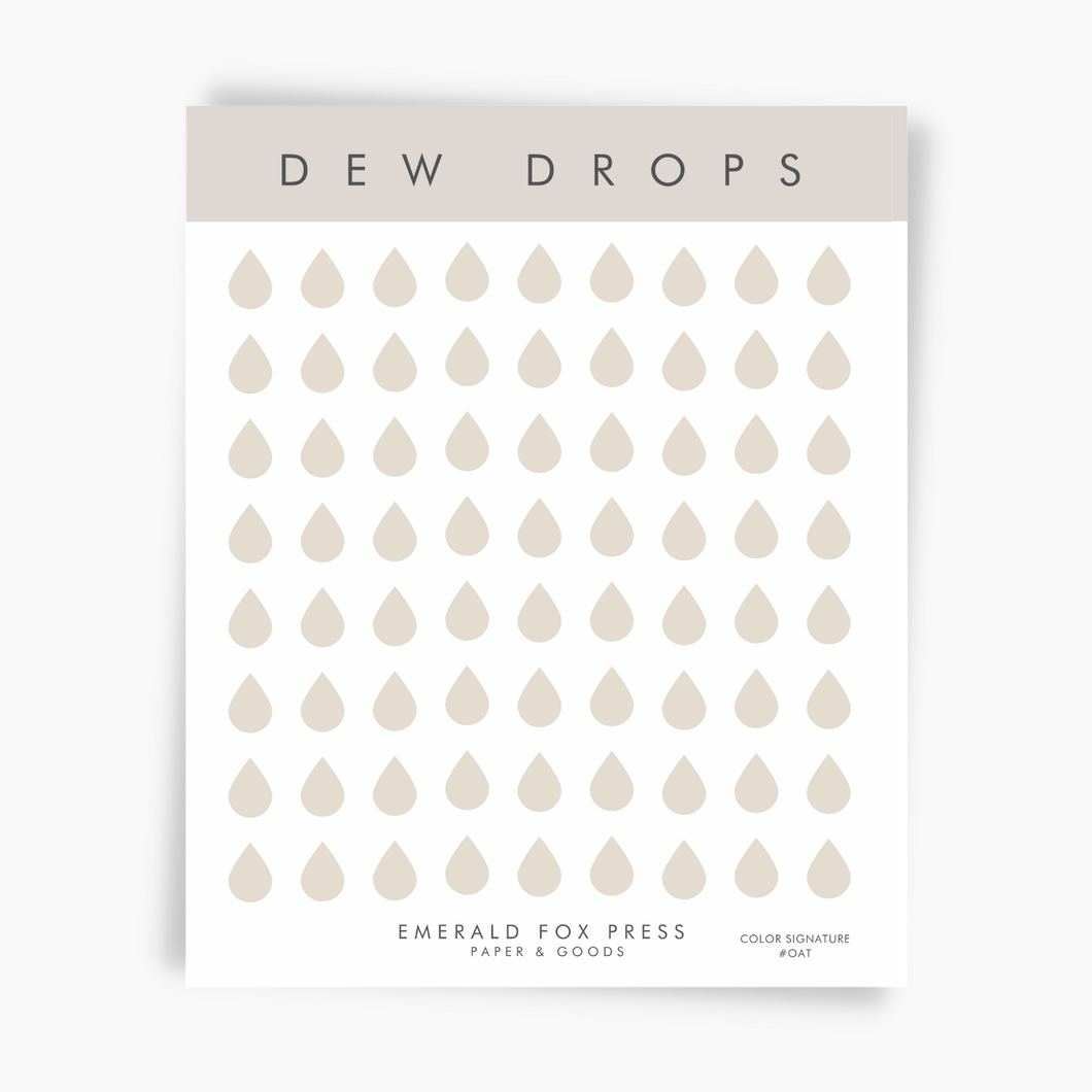 EFP - Earth Tone Highlight Dew Drops - Planner Sticker Sheet