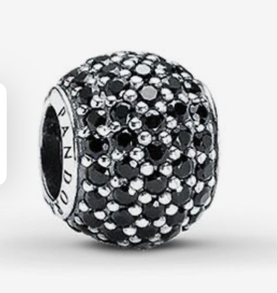 Pandora Pave Black CZ Bead