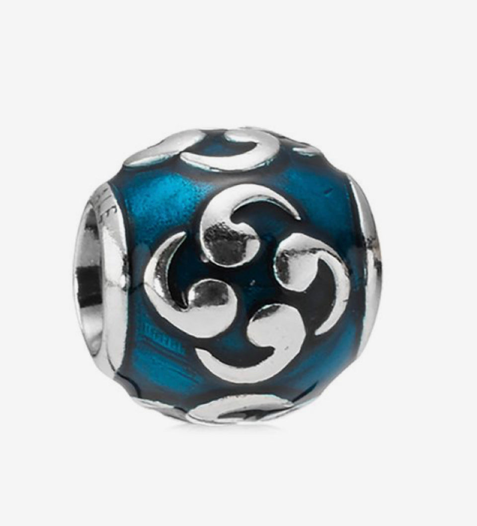 Pandora teal enamel charm