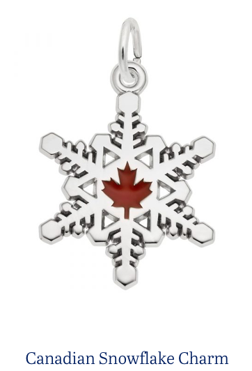 Snowflake with Red Maple Leaf