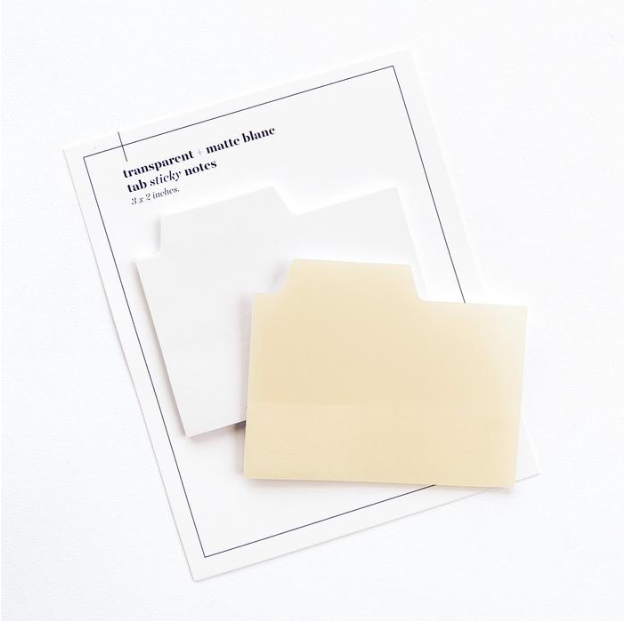 Blank Tab Sticky Note Set-Blanc