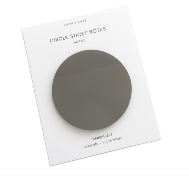 Circle Transparent Sticky Note-Au Lait