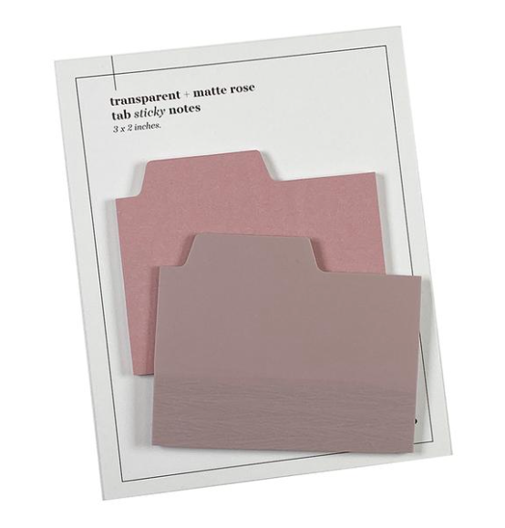 Blank Tab Sticky Note-Rose