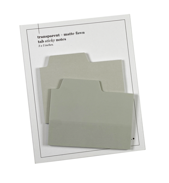 Blank Tab Sticky Notes-Fawn