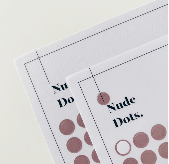 Transparent Dot Stickers-Nude